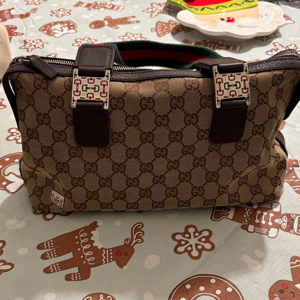 Gucci Tan and Brown Monogram tote